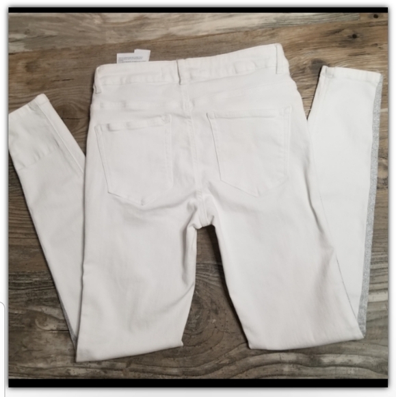 NWT Zara basic Jean's racer stripe on sides - Picture 2 of 5